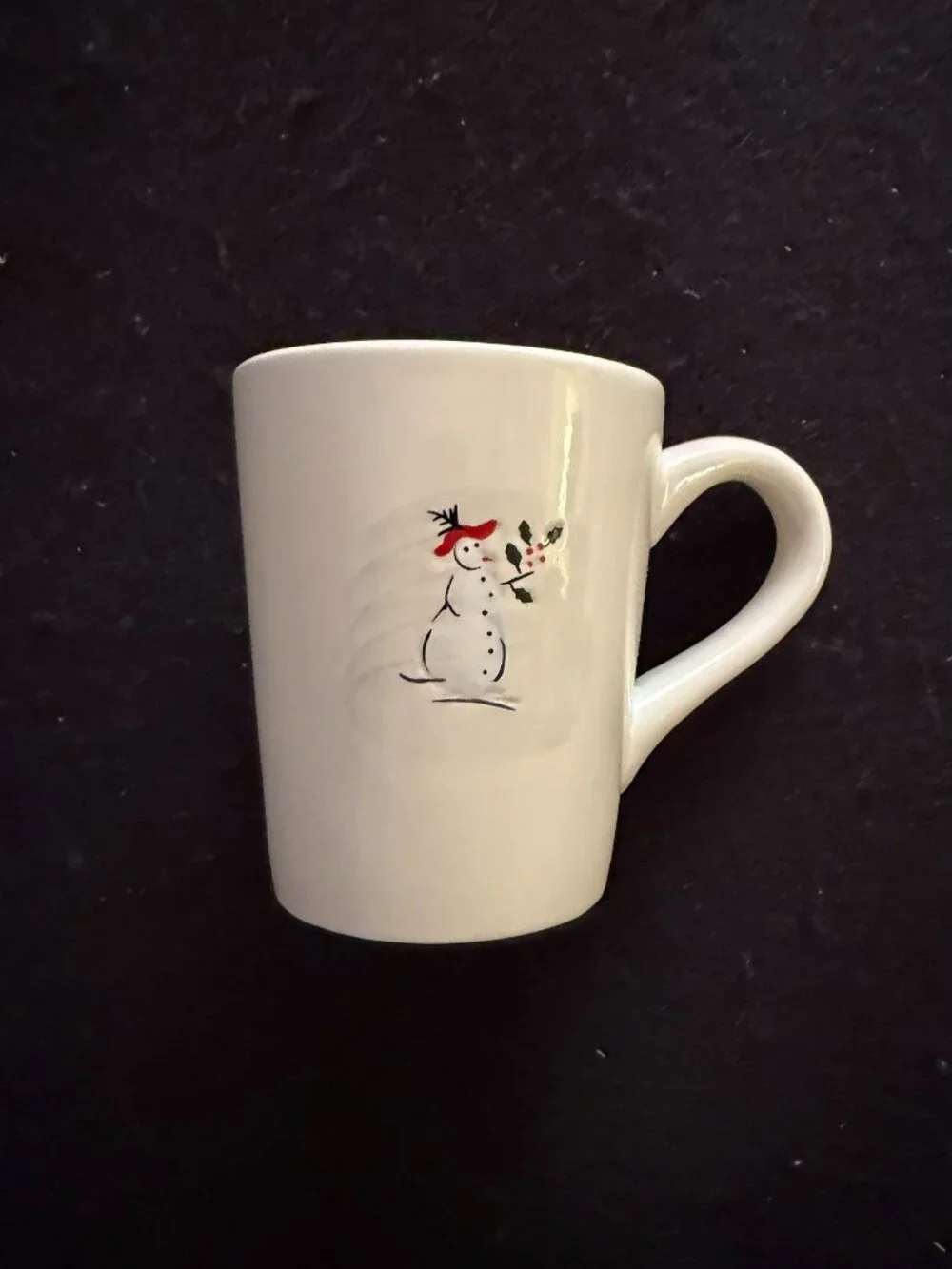 🎄Christmas In July🎄Williams-Sonoma “Holiday Snowman” Ceramic Mugs/Cups